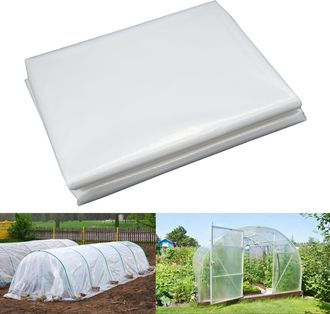 OEM Lona De Pl&aacute;stico Transparente Para Invernadero De 3 M X 6 M, Cubierta De T&uacute;nel, Pel&iacute;cula De Polietileno Transparente Extragruesa Para Cultivo De Horta