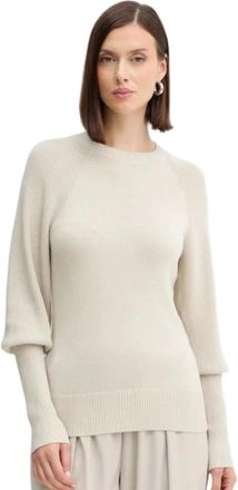 A|X Armani Exchange Truien Beige - Dames - Ronde hals truien - Beige - M - Leer - Truien & Vesten
