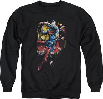 Gildan Superman Flying Determination Adult Crewneck Sweatshirt
