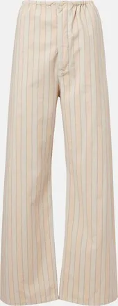 Maison Margiela Striped cotton wide-leg pants