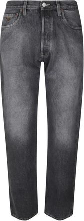 Prada Rechte jeans - Heren - Jeans - Zwart - Maat: W32 Katoen
