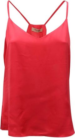 Twinset Azalea Top met 5430At Stijl - Dames - Tops zonder mouwen - Roze - M - Polyester - Tops
