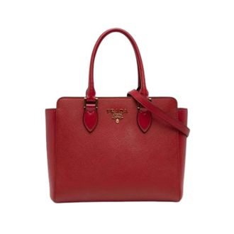 Prada Pre-owned Handbags, female, Red, Size: ONE SIZE Pre-owned Vintage Satchel