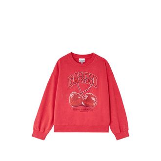 Ganni Cherry-print Sweatshirt
