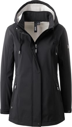 Deproc Softshelljacke DEPROC ACTIVE WILKIE PEAK WOMEN, Damen, Gr. 40/42 (M), schwarz, 96% Polyester; 4% Elastan, tailliert, gerader Abschluss mit Windstopper