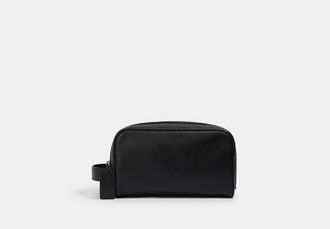 Coach Mens Small Travel Kit in Black | Leather