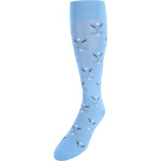 Trafalgar Store Hole In One Golf Novelty Mercerized Cotton Mid-Calf Socks in Light Blue at Nordstrom