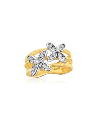 Suzy Levian Suzy Levian Golden Helix Silver Cz Ring