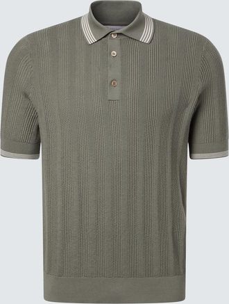 Brunello Cucinelli Polo acanalado de algod&oacute;n