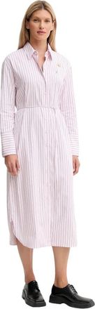 Kenzo Pin Striped Midi Shirt Dress - Dames - Shirt Kleedjes - Roze - S - Katoen - Kleedjes