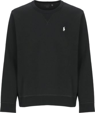 Polo Ralph Lauren Black Cotton-Blend Embroidered Pony Sweatshirt