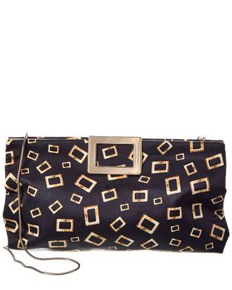 Roger Vivier Folder Satin Clutch