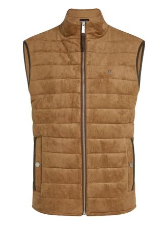 Karl Lagerfeld quilted faux-suede gilet - men - Polyester/Elastane - S - Brown