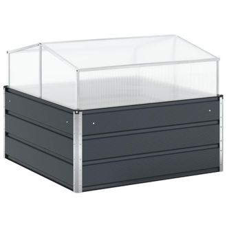 vidaXL Jardinera Antracita 100 X 100 X 77 Cm Acero Galvanizado Vidaxl