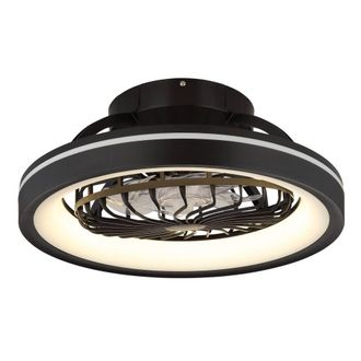Netlighting Deanne Ceiling Fan Black 1x RGB LED Dimmable 2700-6500K Remote