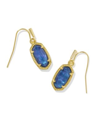 Kendra Scott Womens Lee Drop Earrings In Navy Abalone