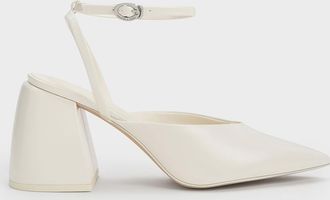 Charles & Keith Chunky Heel Ankle-Strap Pumps