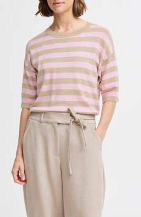 b.young Morla Cotton Knit Top in Roseate Spoonbill at Nordstrom Rack, Size X-Small