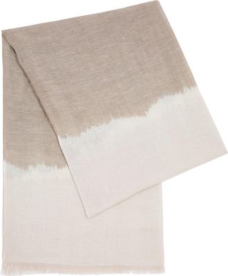 Denis Colomb Summer Ikat Jacquard Cashmere-blend Scarf - Beige - One Size
