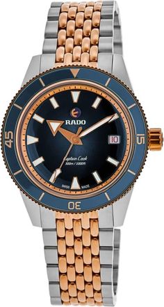 Rado Captain Cook Automatic 39mm Blue Dial Two-Tone Stainless Steel Mens Watch R32224203
