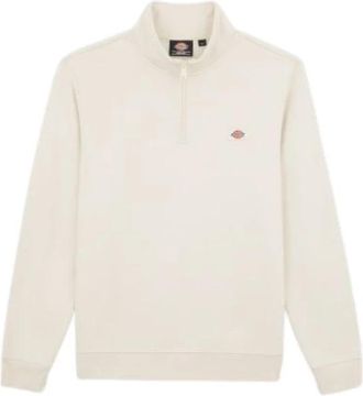 Dickies Witkap Grijs Quarter Zip Sweater - Heren - Sweatshirts - Wit - S - Hoodies & sweatvesten