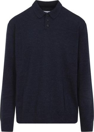 Maison Margiela Blauw T-shirt voor mannen Aw 25 - Heren - Polos - Blauw - M - Wol - Tops