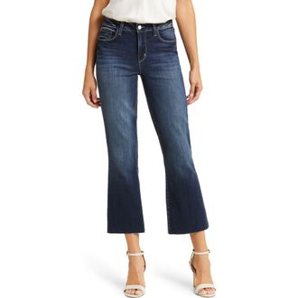 L'agence Kendra Raw Hem Flare Crop Jeans in Columbia at Nordstrom, Size 25