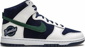 Nike Mens Dunk High Embroidered Sneakers In College Navy