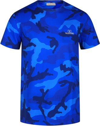 Valentino Camouflage Print Cotton T-Shirt