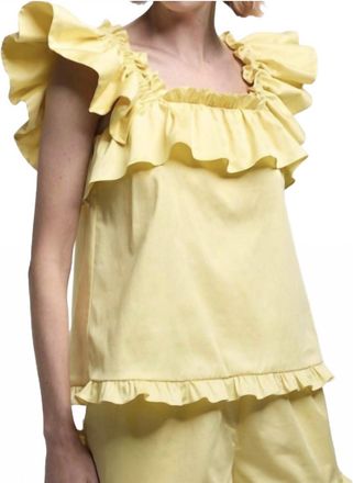 Kika Vargas Gabriela Top In Light Yellow