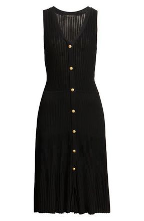 Kobi Halperin Tessa Sleeveless Rib Dress in Black at Nordstrom, Size Xx-Large