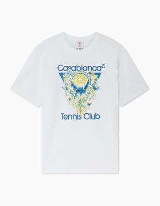 Casablanca Mens Tennis Club T-Shirt White - Size: 44