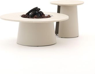 Cosi dune lounge vuurtafelset &oslash; 100cm (h: 40cm)/&oslash; 55cm (h: 55cm)