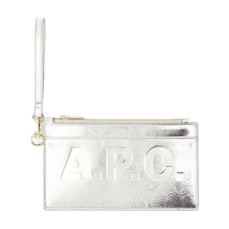 A.P.C. Womens Market Card Case Silver Synthetic Cases