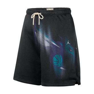 Nike Mens Charlotte Hornets Standard Issue Fleece Basketball Shorts in Black | IQ1464-010