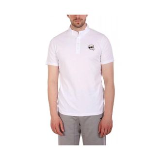 Karl Lagerfeld Tops, Heren, Wit, M, Polo Shirt