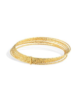 Savvy Cie Jewels 18K Plated Set Of 7 Bangle Bracelets