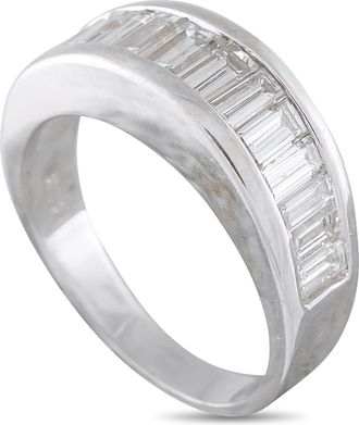 Luxury Bazaar 18K White Gold 1.10ct Diamond Ring MF01-082126