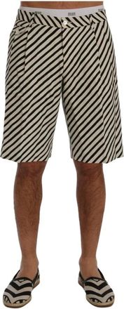 Dolce & Gabbana Gestreepte Hennep Casual Shorts - Heren - Korte Broeken - Veelkleurig - XS - Hennep - Korte Broeken