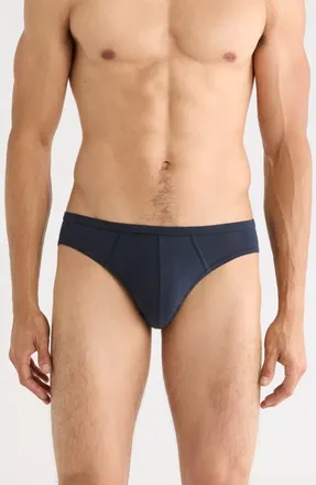Ron Dorff Slim Y-Front Stretch Cotton Briefs in Navy at Nordstrom, Size X-Large