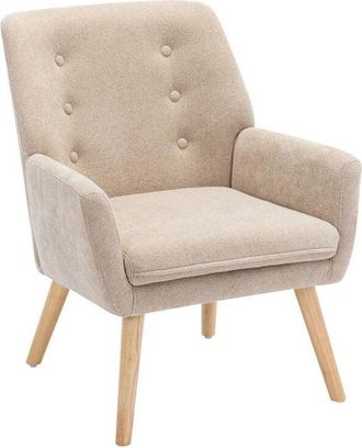 Vente-Unique Vente-unique - Poltrona in Tessuto Beige - serino