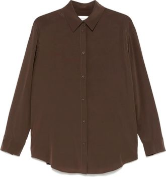 Matteau Camicia in seta - Marrone