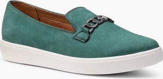 Hotter Womens Ashmore Womens Loafers - Green - Size: 4.5
