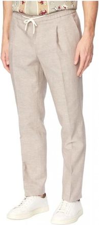 HUGO BOSS Slim-fit Broeken - Heren - Slim Fit Broeken - Beige - S - Leer - Broeken
