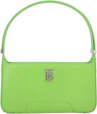 Burberry Leren Schoudertas - Dames - Handtassen - Groen - ONE Size - Leer - Tassen