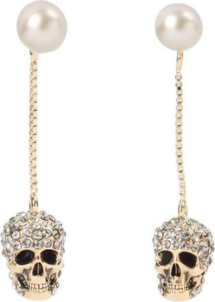Alexander McQueen Golden Skull Drop Earrings