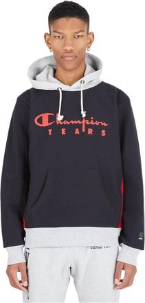 Champion Kleurblok sweatshirt - Heren - Hoodies - Zwart - M - Katoen - Hoodies & sweatvesten