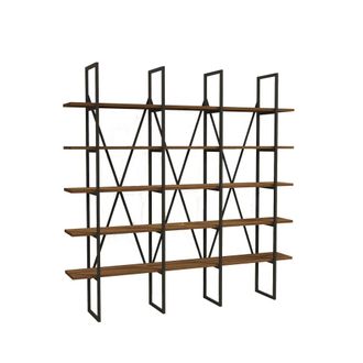 Concept Usine Estanter&iacute;a de estilo industrial con 5 estanter&iacute;as en efecto madera de