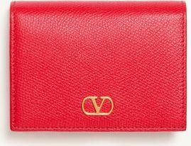 Valentino Garavani VLogo Signature Grainy Calfskin Wallet Wo