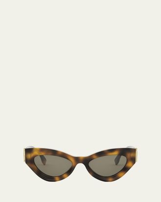 Fendi FF Diamond Logo Acetate Cat-Eye Sunglasses